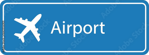 Airport Sign Guiding Passengers with Clear Directions for Air Travel and Navigation