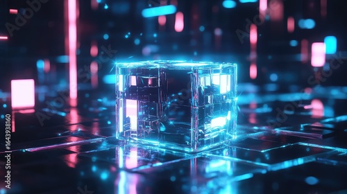 projection beaming 3d cube