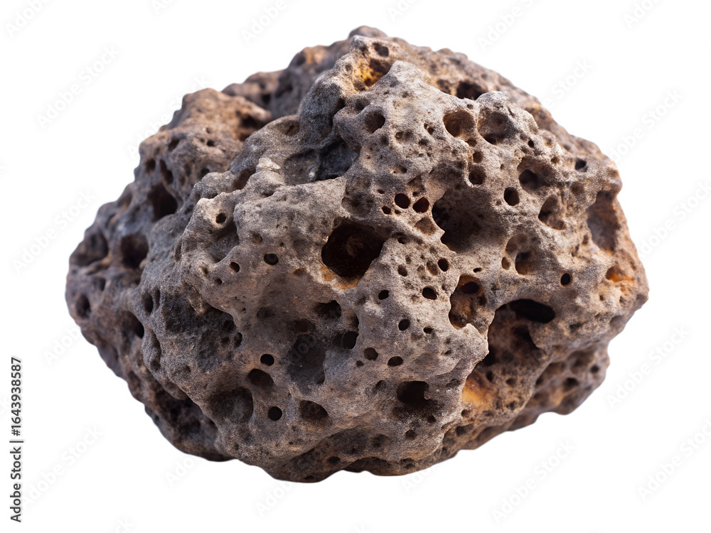 Porous volcanic rock isolated on transparent background Porous volcanic rock isolated on transparent background
