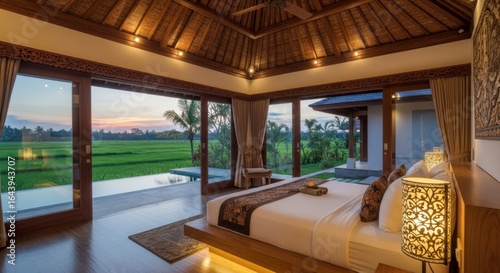 interior of a royal japanese hotel room in Java Island