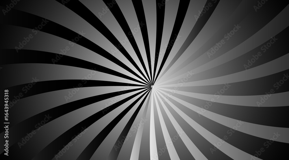 Obraz premium Black Twisted Lines Abstract Pattern