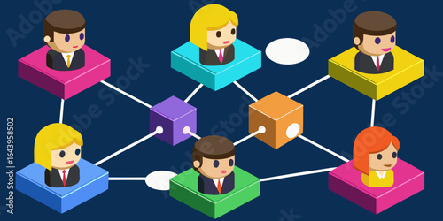 Connecting people in a global network for business and social community through teamwork and communication