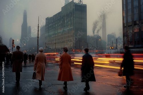 people walking in the city