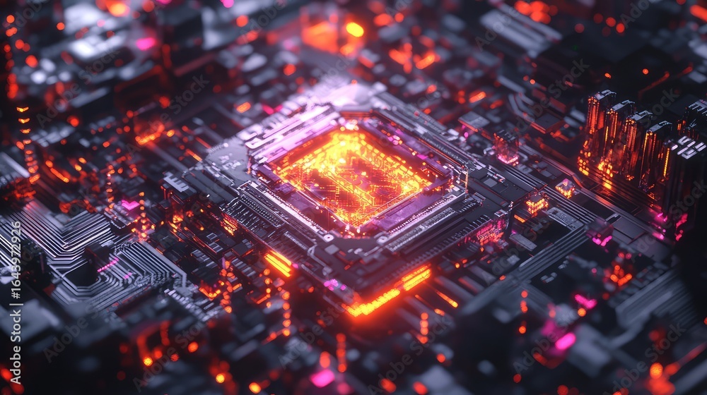 Obraz premium entanglement looping quantum processor