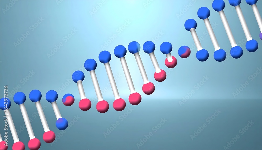 Illustration of a dna double helix with molecular components. Illustration of a dna double helix with molecular components.