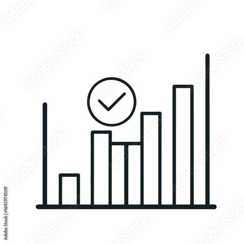 business graph on the screen