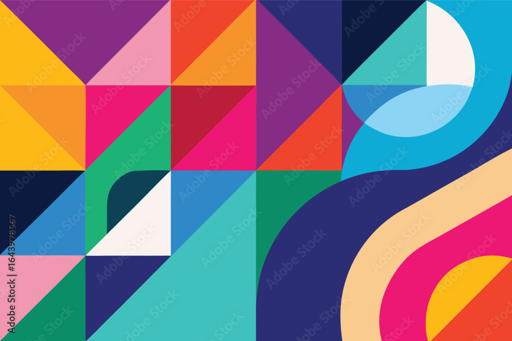 Obraz premium Vibrant Geometric Abstraction