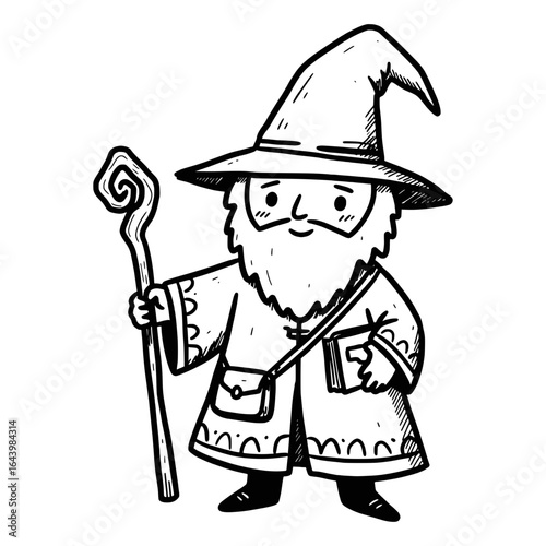 Medieval Wizard Male Boy Magician Witch Character