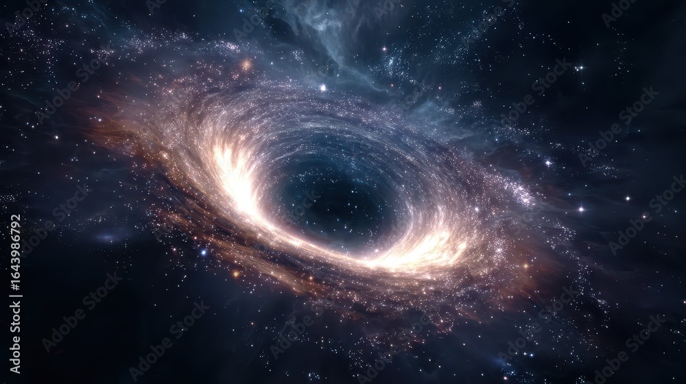 Obraz premium Glowing Rift in the Cosmos: An Exploration of Space and Time
