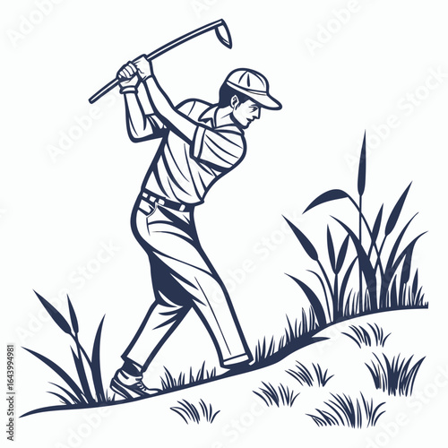 golf player silhouette