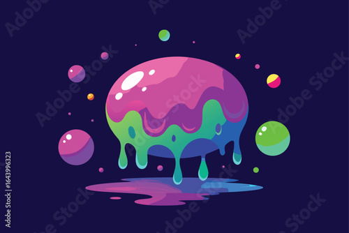 neon paint blobs floating on a black background wi.eps