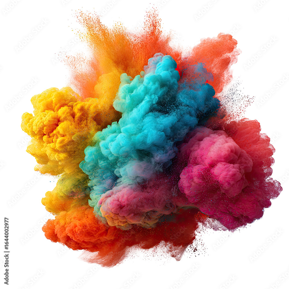 Fototapeta premium Vibrant explosion of colorful inks