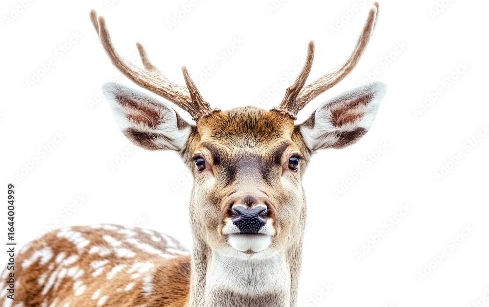 Obraz premium Browantlered deer on transparent background, png
