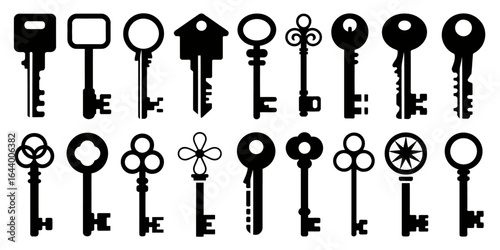 Vintage skeleton keys collection showcasing intricate and diverse antique key designs and styles