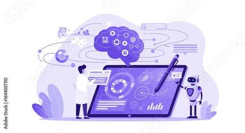 AI-Powered Technology: Man, Robot, and Brain Interface for Data Analysis and Automation