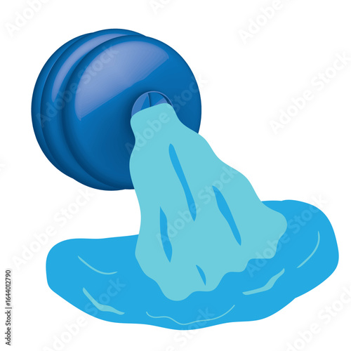 Abstract water droplet design with vibrant color palette and clean typography