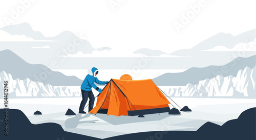 Camping in the Snowy Wilderness: Adventure and Exploration in a Remote Location