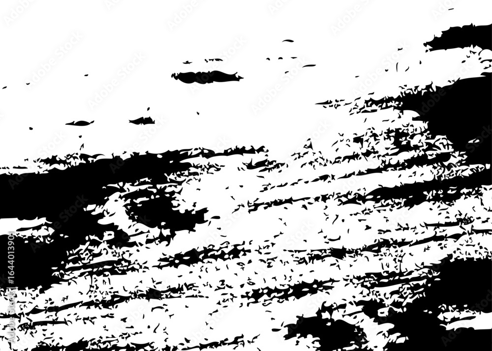 Naklejka premium Vector black ink brush strokes background painted design. 