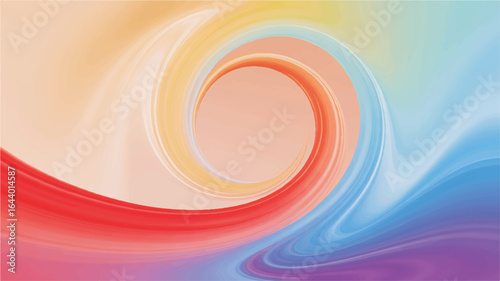 Abstract colorful swirl of paint blending together in a seamless flow creating a modern contemporary design for backgrounds and digital art projects