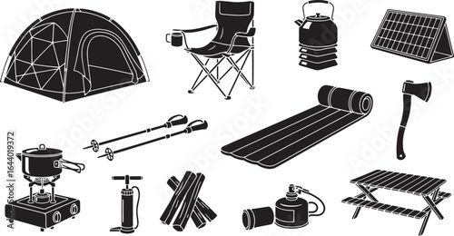 Camping Tools kit  Silhouettes
