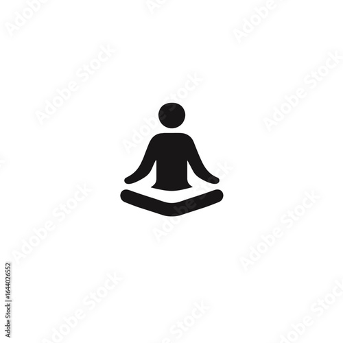 A silhouette icon illustrating a person in a meditative posture.