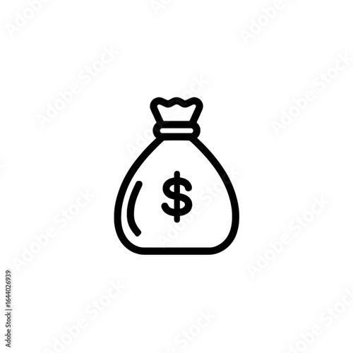 An illustration of a money bag featuring a dollar symbol.