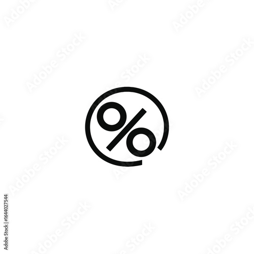 A minimalist graphic representing the symbol for percentage.