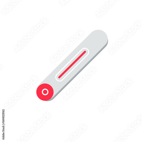 Medical thermometer indicating a moderate temperature reading.