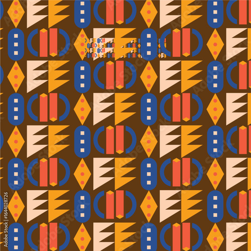 seamless pattern with geometric shapes