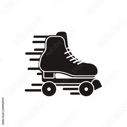 Roller skate illustration showing movement.