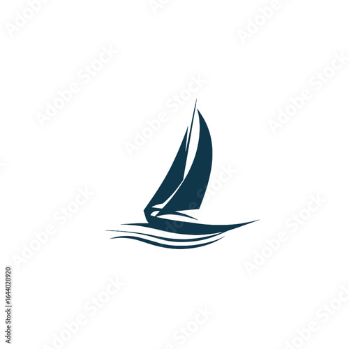 A sleek sailboat gliding gracefully across the water.