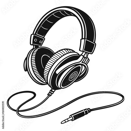 headphones on white background
