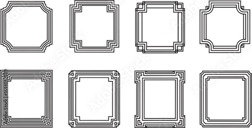 Decorative Geometric Frame Borders