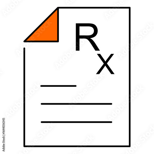 Healthcare Prescription Note Vector Icon Graphic