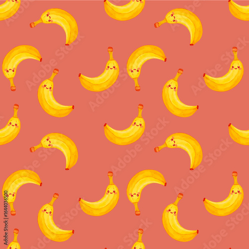 Cute Banana Seamless Fabric Pattern