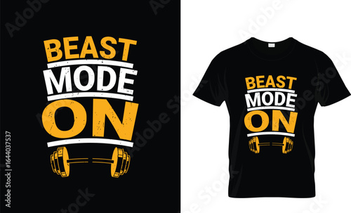 Beast Mode on Gym and fitness t shirt design