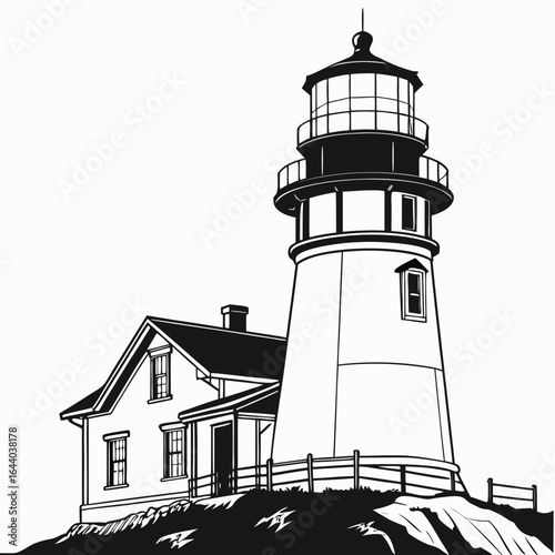 lighthouse on a white background