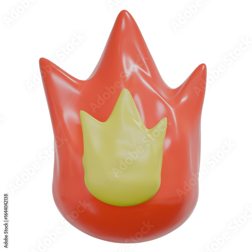 3d burning flame