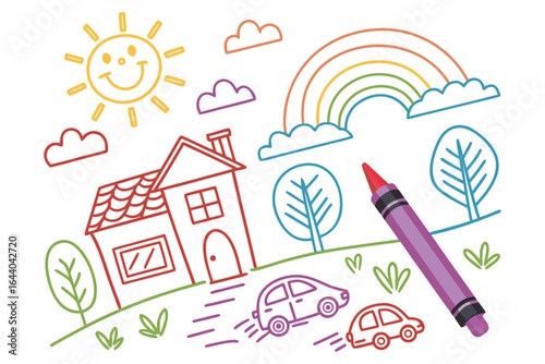 Cute Hand Drawn Educational Elements for Kids
