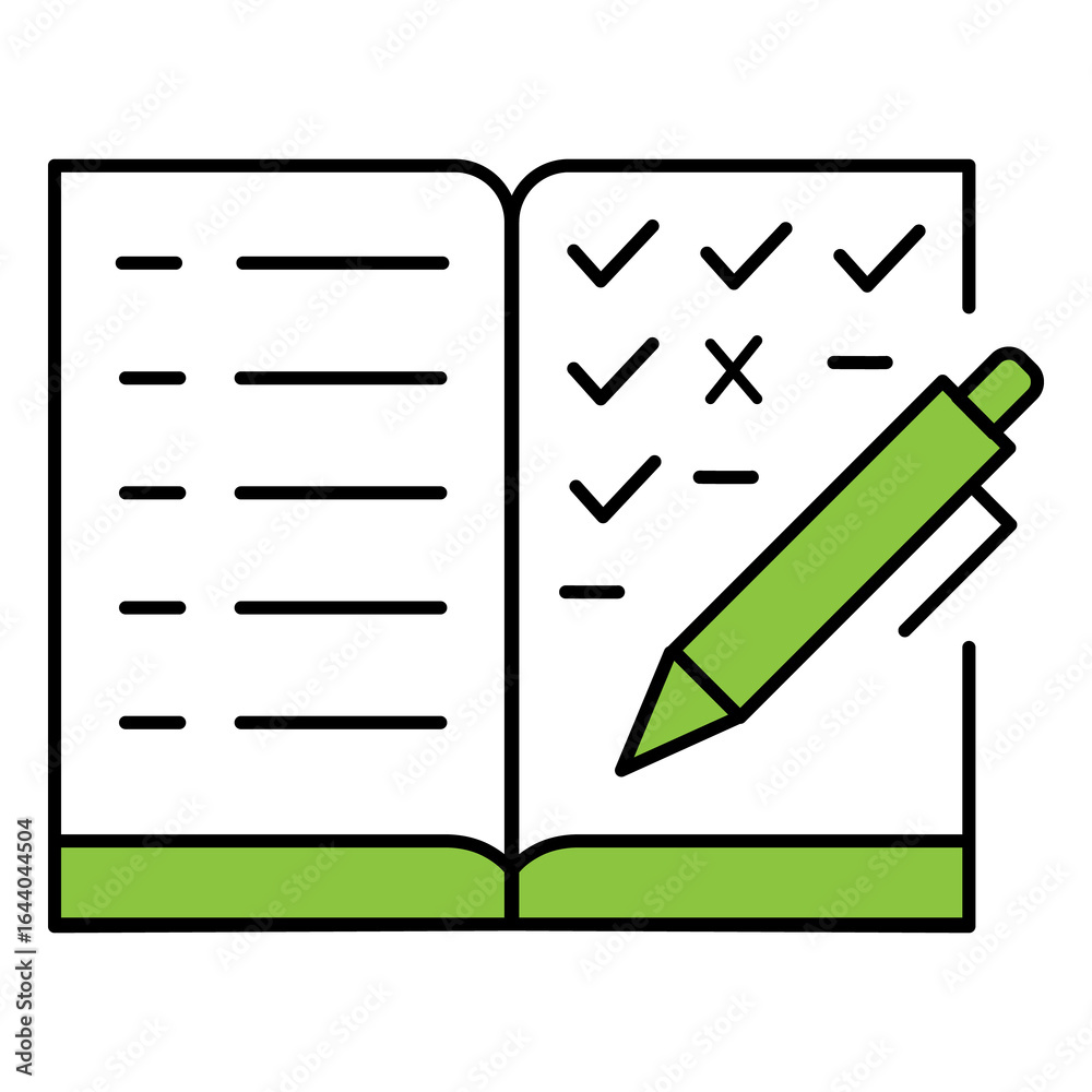 Naklejka premium Academic Grades And Results Vector Icon Design