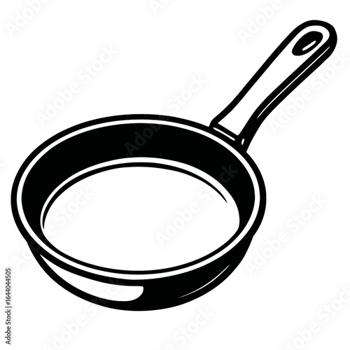 Frying Pan Kitchen Cookware Vector Icon - Cooking, Food Preparation, and Kitchen Utensil Symbol
