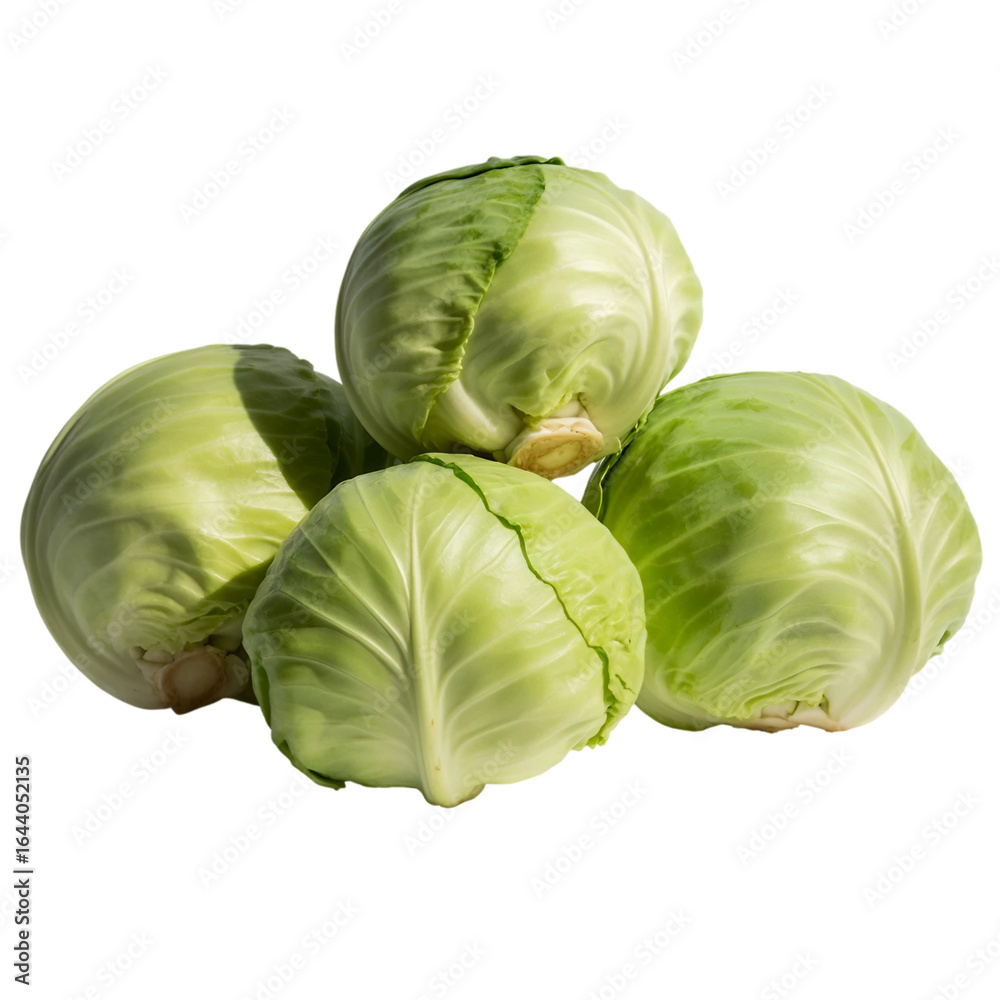 Fototapeta premium Fresh vegetable Cabbage isolated on white background 