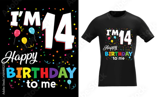 14yr 14th Birthday Happy Birthday Boys Girls 14 Years