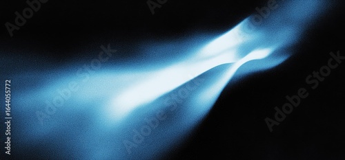 Ethereal Blue Light Streak Texture Against Dark Backdrop, Abstract Grainy Effect