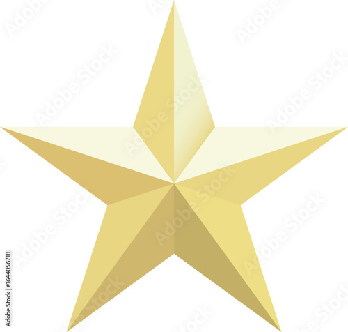 Gold star. Golden Christmas star isolated on white background. Nice illustration of a 3d look Gold star on white background. Star vector collection.