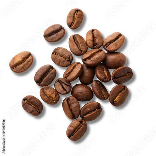 Coffee beans isolated on white.