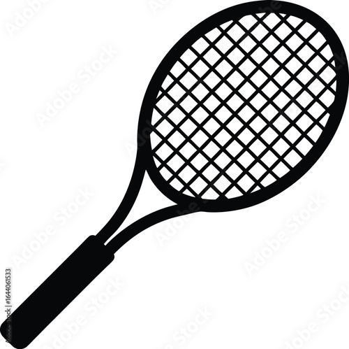 Tennis Racquet Silhouette Icon
