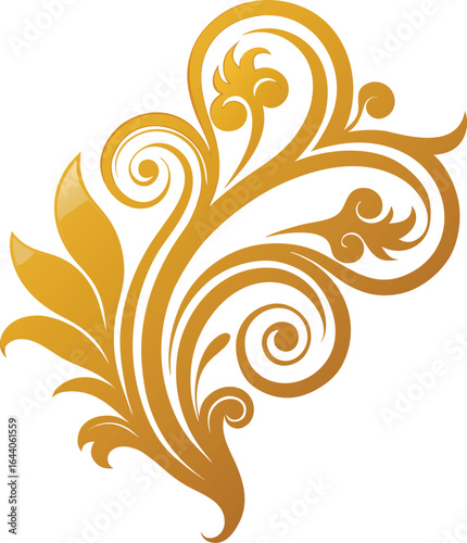 olden baroque swirl ornament curled floral 