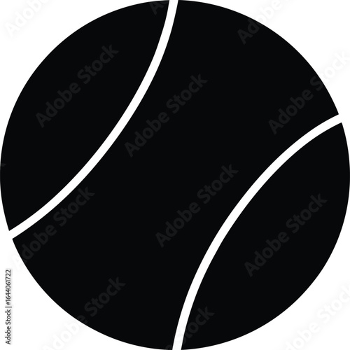 Tennis Ball Silhouette Icon