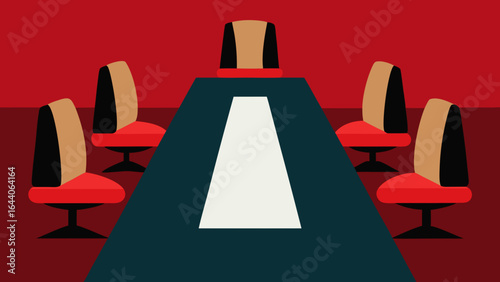 Boardroom with Silk Chairs and Onyx Tabletop
